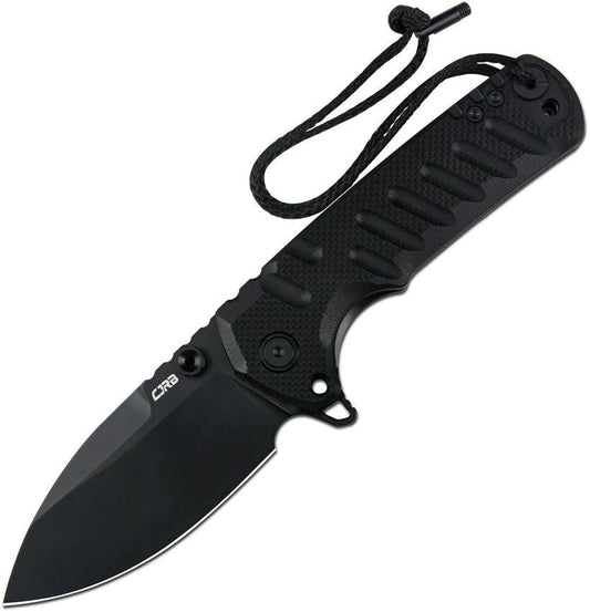 CJRB Tundra Linerlock Knife 5in Closed D2 Drop Point Blade Black PVD G10 Handle EDC Ready by CJRB
