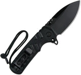 CJRB Tundra Linerlock Knife 5in Closed D2 Drop Point Blade Black PVD G10 Handle EDC Ready by CJRB
