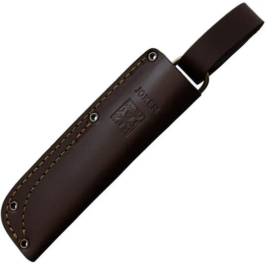 Joker Nordico Fixed Blade Knife For Outdoors Enthusiasts Featuring Curly Birch Handle Full Tang Belt Sheath by Joker