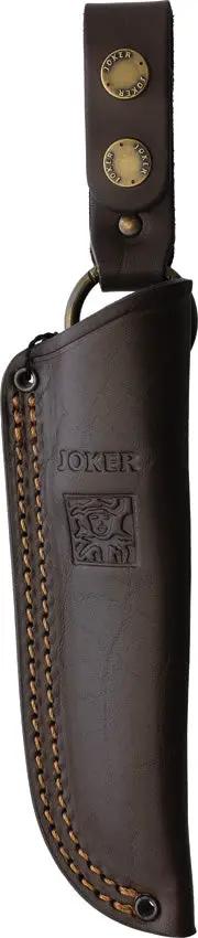 Joker Ranger Fixed Blade Knife Walnut Full Tang Satin 14C28N Leather Belt Sheath For Ultimate Outdoor Enthusiasts by Joker