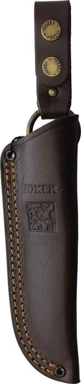 Joker Ranger Fixed Blade Knife Walnut Full Tang Satin 14C28N Leather Belt Sheath For Ultimate Outdoor Enthusiasts by Joker