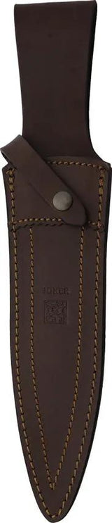 Joker Rehalero Fixed Blade Knife CO10 Satin 9.38in Dual Edge Steel Olive Wood Handle Full Tang Outdoor Belt Sheath by Joker