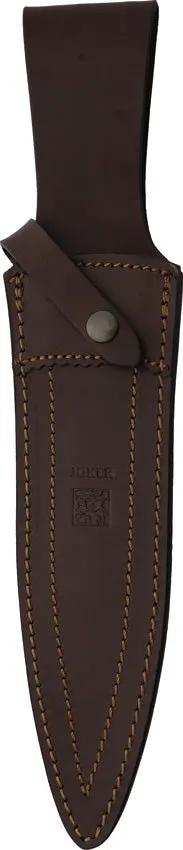 Joker Rehalero Fixed Blade Knife CO10 Satin 9.38in Dual Edge Steel Olive Wood Handle Full Tang Outdoor Belt Sheath by Joker