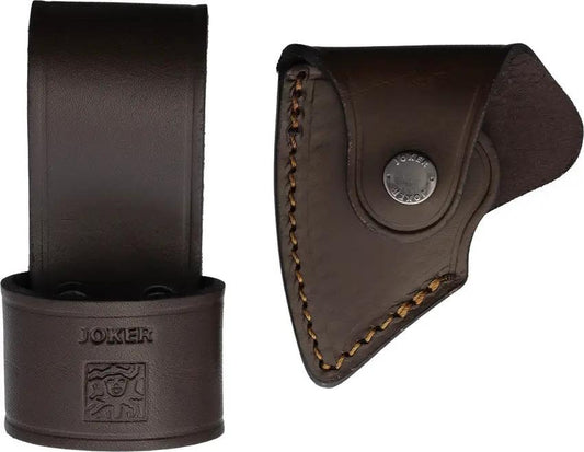 Joker Nature Hatchet Birch HL01 Full Tang 80CrV2 Satin Finish 2.88in Cutting Edge For Campers With Leather Sheath by Joker