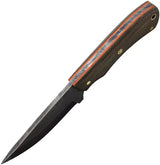 Join Or Die Knives Bushcraft Fixed Blade JOD-BC-HC-OG - Full Tang 80CrV2 Steel Knife With Green Canvas Micarta Handle by Join or Die Knives
