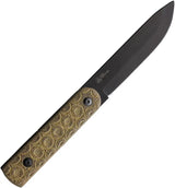 Jason Perry Blade Works Puukko Fixed Blade - OD Green Micarta Handle Full Tang 1095HC Steel by Jason Perry Blade Works