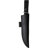 J&V Adventure Knives Selvan Bushcraft Scandi 1411-TRF1-ES - Full Tang Satin 4in Scandi Blade With Black TRF Handle by J&V Adventure Knives