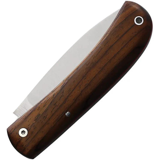 J&V Adventure Knives Campera Linerlock - Satin 12C27 Sandvik Blade With Cocobolo Wood Handle And Red Liners by J&V Adventure Knives