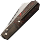 Jack Wolf Knives After Hours Bolster Lock Red JW54233 - S90V Steel With Titanium Bolsters And Fat Carbon Handle by Jack Wolf Knives