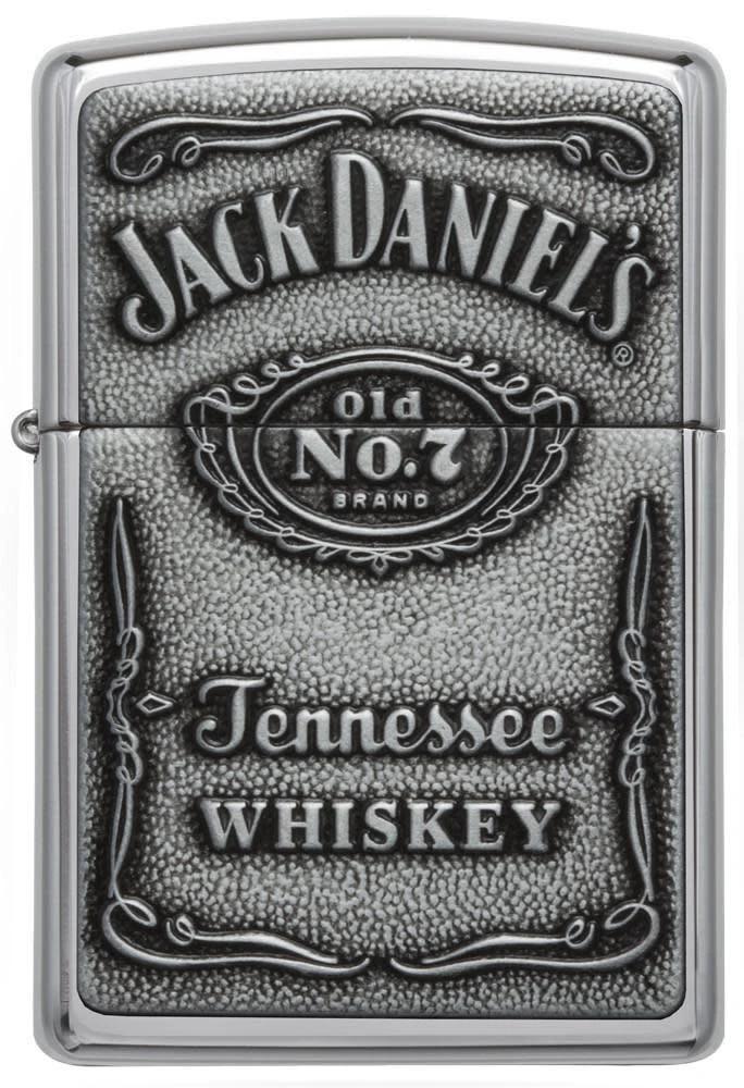 Zippo Jack Daniel’s® Chrome Emblem Lighter – High Polish Finish by Zippo