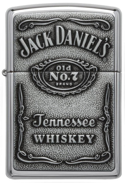 Zippo Jack Daniel’s® Chrome Emblem Lighter – High Polish Finish by Zippo