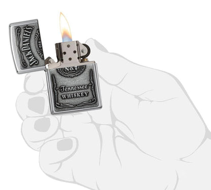Zippo Jack Daniel’s® Chrome Emblem Lighter – High Polish Finish by Zippo