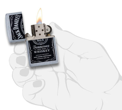 Zippo Jack Daniel’s® Label Design Windproof Lighter – Street Chrome™ Finish by Zippo