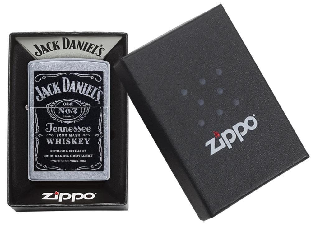 Zippo Jack Daniel’s® Label Design Windproof Lighter – Street Chrome™ Finish by Zippo