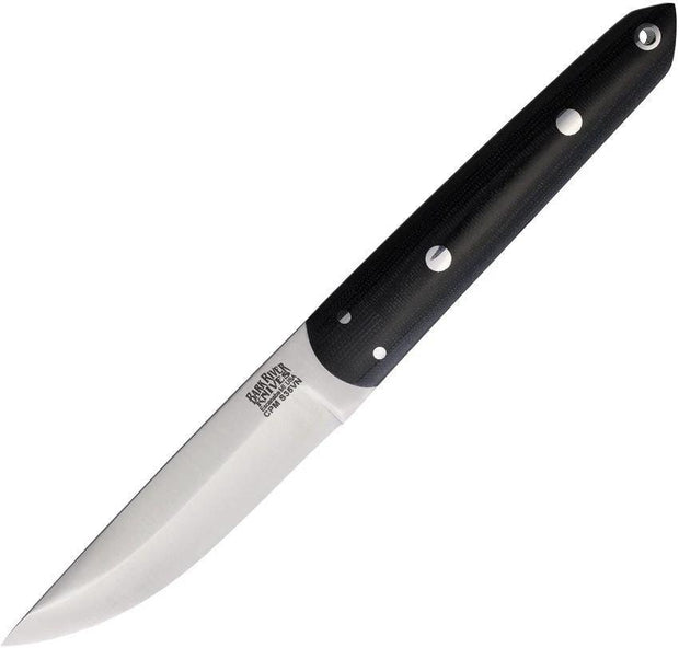 Bark River Kwaiken Fixed Blade Knife S35VN Satin Blade Black Canvas Micarta Handle For Outdoorsmen by Bark River