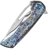 Kansept Knives Kryo Framelock Lightning K1001A11 - Lightning Struck Anodized Titanium Handle With S35VN Blade by Kansept Knives