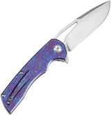 Kansept Knives Kryo Framelock Timascus - Timascus Handle S35VN Blade Extended Tang Pocket Clip by Kansept Knives