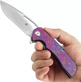 Kansept Knives Kryo Framelock Timascus - Timascus Handle S35VN Blade Extended Tang Pocket Clip by Kansept Knives