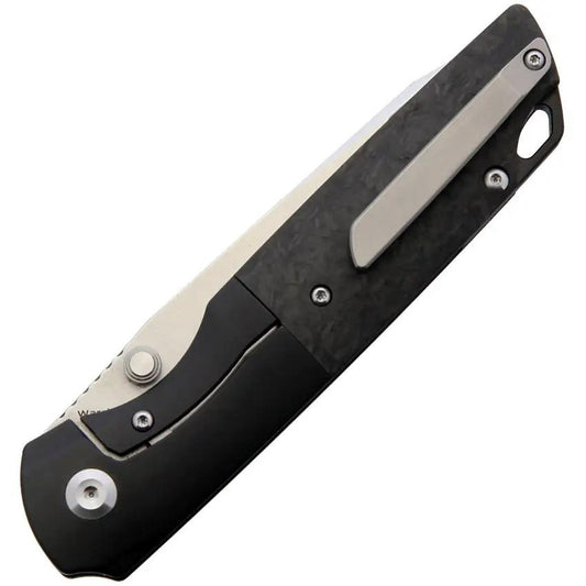Kansept Knives Warrior Framelock - S35VN Tanto Blade With Black Titanium Handle And Carbon Fiber Inlay by Kansept Knives