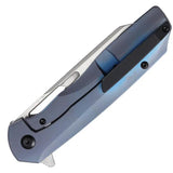 Kansept Knives Shard Framelock Blue K1006A8 - S35VN Blade Blue Anodized Titanium Handle 4.5in Closed by Kansept Knives