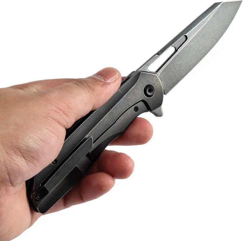 Kansept Knives Shard Framelock Copp CF K1006C1 - CPM S35VN Blade Black Stonewash Titanium Handle by Kansept Knives