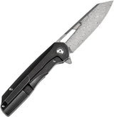 Kansept Knives Shard Framelock Neb CF Dam K1006C3 - Damascus Steel Blade With White Nebula Carbon Fiber Inlay by Kansept Knives