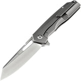 Kansept Knives Shard Framelock CF K1006L6 - Left Handed 3.5in Satin CPM S35VN Blade Titanium Handle Jungle CF Inlay by Kansept Knives