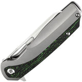 Kansept Knives Shard Framelock CF K1006L6 - Left Handed 3.5in Satin CPM S35VN Blade Titanium Handle Jungle CF Inlay by Kansept Knives