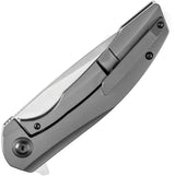 Kansept Knives Accipiter Framelock Green K1007E1 - S35VN Blade With Gray Titanium Handle And Green Carbon Fiber Inlay by Kansept Knives