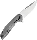 Kansept Knives Accipiter Framelock Green K1007E1 - S35VN Blade With Gray Titanium Handle And Green Carbon Fiber Inlay by Kansept Knives