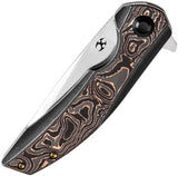 Kansept Knives Accipiter Framelock Copper - S35VN Blade With Copper Foil Carbon Fiber Inlay by Kansept Knives