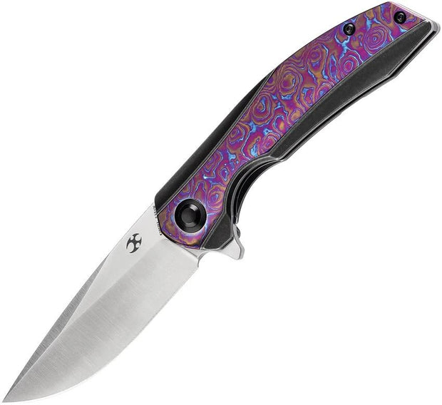 Kansept Knives Accipiter Framelock Timascus K1007E3 by Kansept Knives