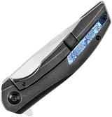 Kansept Knives Accipiter Framelock Timascus K1007E3 - Purple Timascus Inlay On Black Titanium Frame With S35VN Blade by Kansept Knives