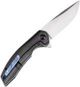 Kansept Knives Accipiter Framelock Timascus K1007E3 - Purple Timascus Inlay On Black Titanium Frame With S35VN Blade by Kansept Knives