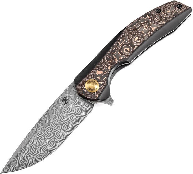 Kansept Knives Accipiter Framelock Damascus K1007E4 by Kansept Knives