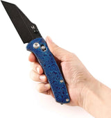 Kansept Knives Main Street Crosslock Blue K1015M1 - Timascus Handle CPM 20CV Blade EDC Knife by Kansept Knives