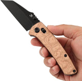 Kansept Knives Main Street Crossbar Lock Copp K1015V2 - S35VN Wharncliffe Blade Copper Foil G10 Handle by Kansept Knives
