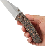 Kansept Knives Main Street Crossbar Lock CF K1015V3 S35VN Wharncliffe Blade Copper Foil Carbon Fiber Handle by Kansept Knives
