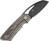 Kansept Knives Goblin XL Framelock Titanium K1016W1 - BlackWash CPM S35VN Blade With Bronze Anodized Titanium Handle by Kansept Knives