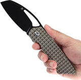 Kansept Knives Goblin XL Framelock Titanium K1016W1 - BlackWash CPM S35VN Blade With Bronze Anodized Titanium Handle by Kansept Knives