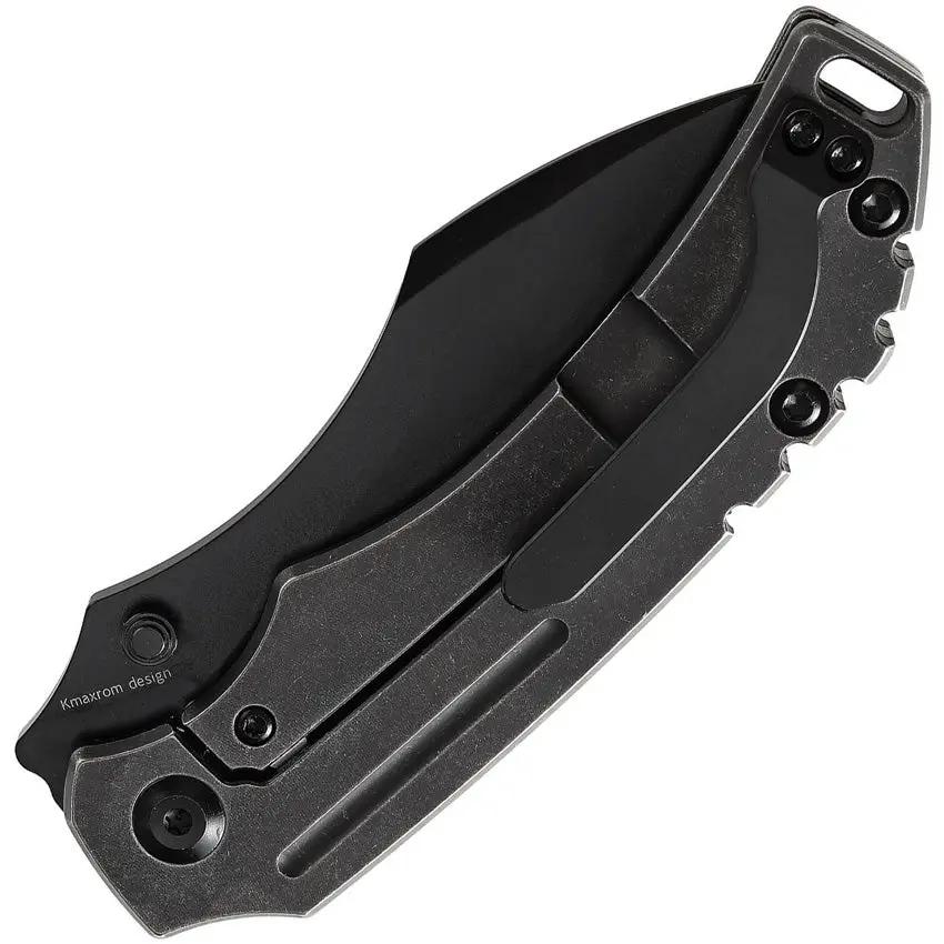 Kansept Knives Pelican EDC Framelock - 3-Inch S35VN Blade Black Stonewashed Titanium Handle by Kansept Knives