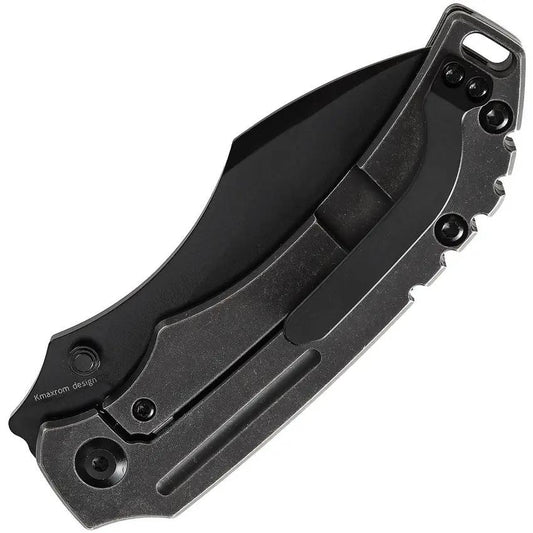 Kansept Knives Pelican EDC Framelock - 3-Inch S35VN Blade Black Stonewashed Titanium Handle by Kansept Knives