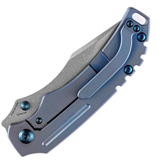 Kansept Knives Pelican EDC Framelock Blue K1018A5 - S35VN Blade, Blue Anodized Titanium Handle by Kansept Knives