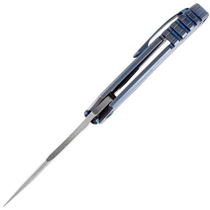 Kansept Knives Pelican EDC Framelock Blue K1018A5 - S35VN Blade, Blue Anodized Titanium Handle by Kansept Knives