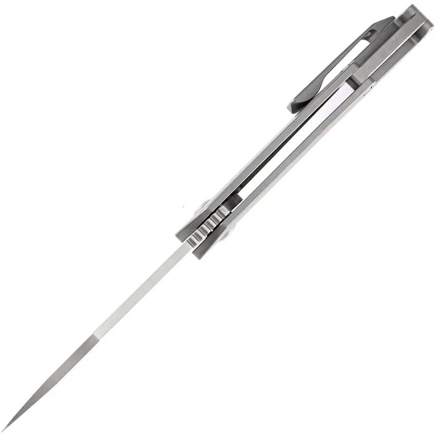 Kansept Knives Model 6 Framelock Titanium K1022A1 - Satin Bohler M390 Blade Gray Titanium Handle by Kansept Knives