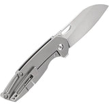 Kansept Knives Model 6 Framelock Titanium K1022A1 - Satin Bohler M390 Blade Gray Titanium Handle by Kansept Knives