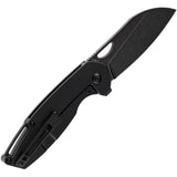 Kansept Knives Model 6 Framelock Black - Bohler M390 Blade, Black Titanium Handle by Kansept Knives