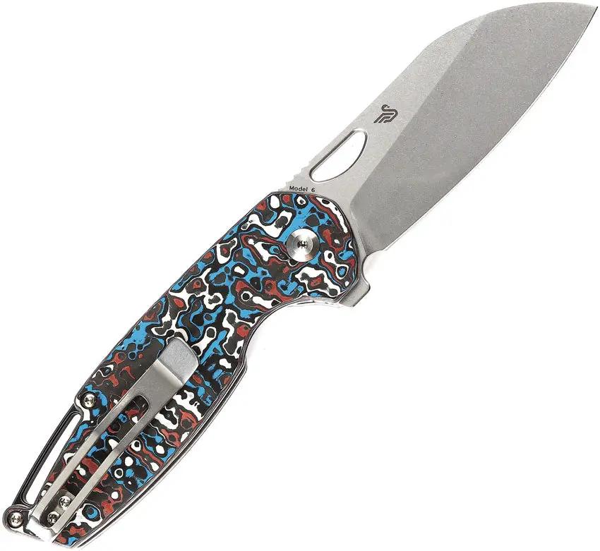 Kansept Knives Model 6 Framelock Multi CF K1022A7 by Kansept Knives