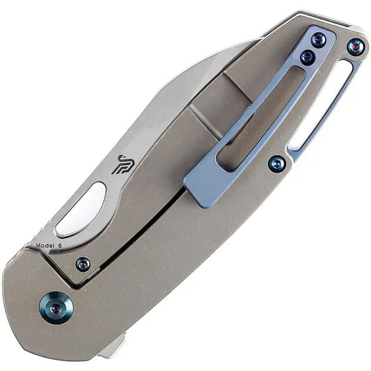 Kansept Knives Model 6 Framelock Bronze K1022B5 - Satin CPM S35VN Blade Bronze Stonewash Titanium Handle by Kansept Knives