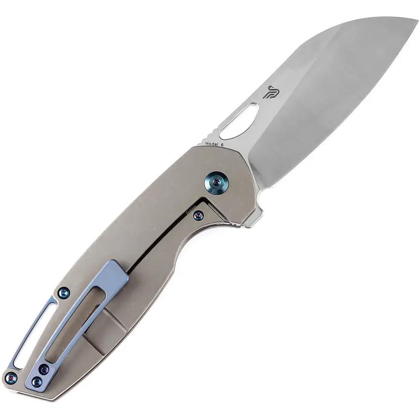 Kansept Knives Model 6 Framelock Bronze K1022B5 - Satin CPM S35VN Blade Bronze Stonewash Titanium Handle by Kansept Knives
